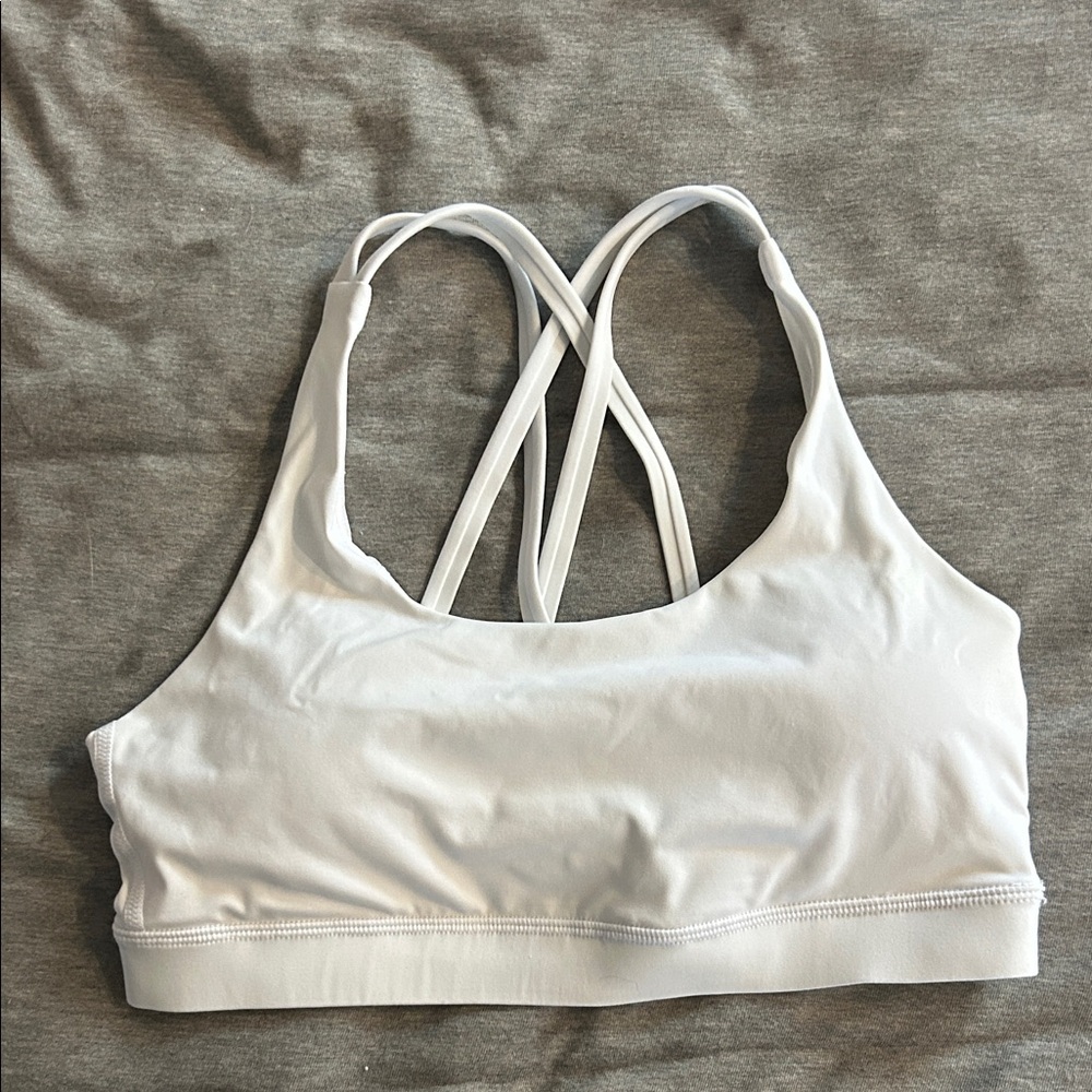 CRZ YOGA White Strappy Sports Bra